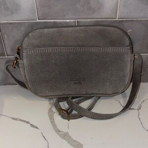 Margot Charcoal Suede Crossbody Bag